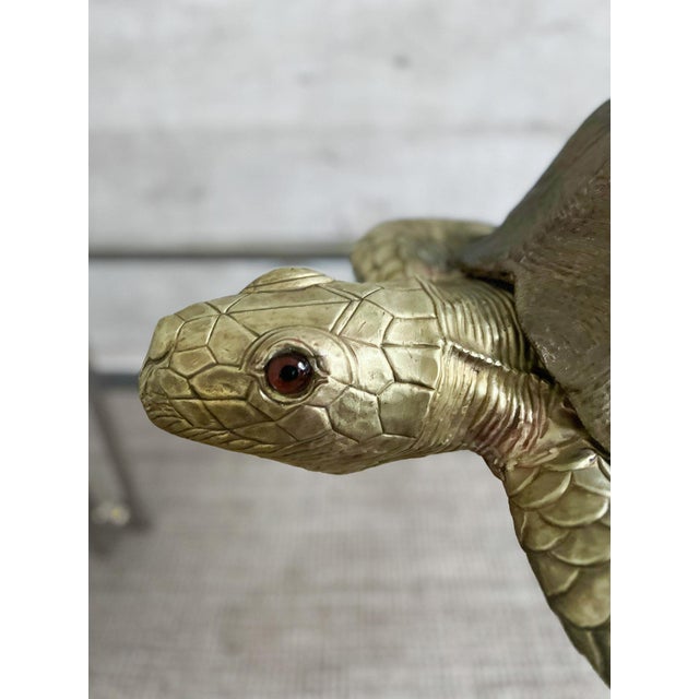 Large Brass Turtle, 1970s For Sale - Image 4 of 7
