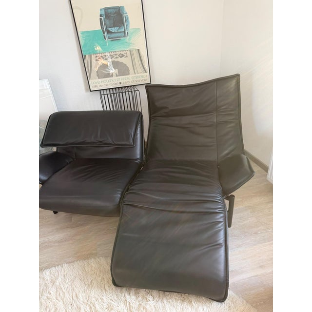 Black Leather Veranda Sofa by Vico Magistretti for Cassina, 1983 For Sale - Image 8 of 18