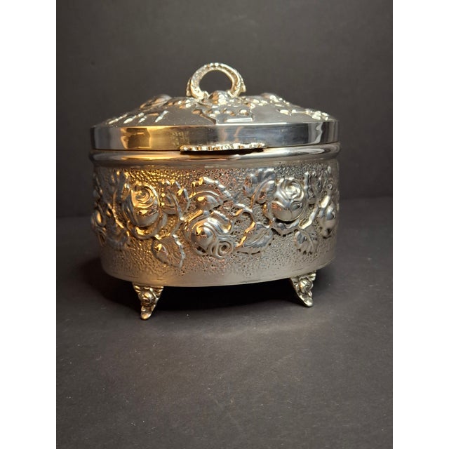 Metal Hazorfim 925 Sterling Silver Etrog Box Hebrew Inscription Vermeil Interior 272g For Sale - Image 7 of 18