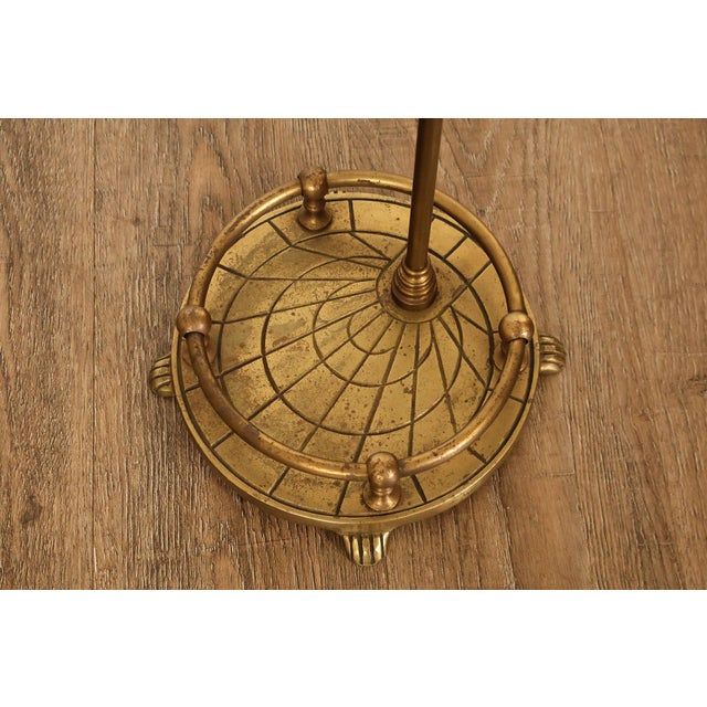 Brass Traditional Brass Fireplace Four-Piece Tool Set For Sale - Image 8 of 18
