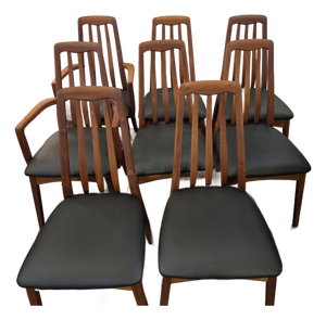 Mid - Century Danish Teak Dining Chairs Set of Eight (8)