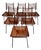 1950s Attributed to Paul McCobb "Shovel" Dining Chairs for Winchendon, Red Stain, Set of 6 For Sale