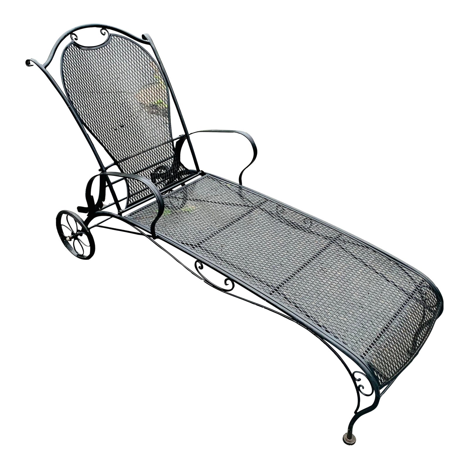 Vintage Wrought Iron Chaise Lounge Chairish