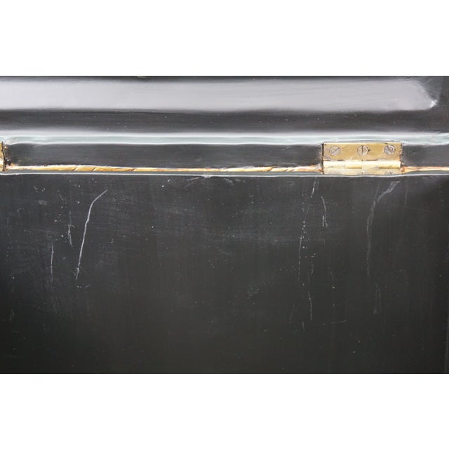 Late 20th Century French Napoleon Style Faux Boulle Jewelry Keepsake Box Chest Casket 15" For Sale - Image 14 of 16