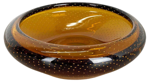 Bullicante Murano Bubble Glass Bowl, Italy, 1970s
