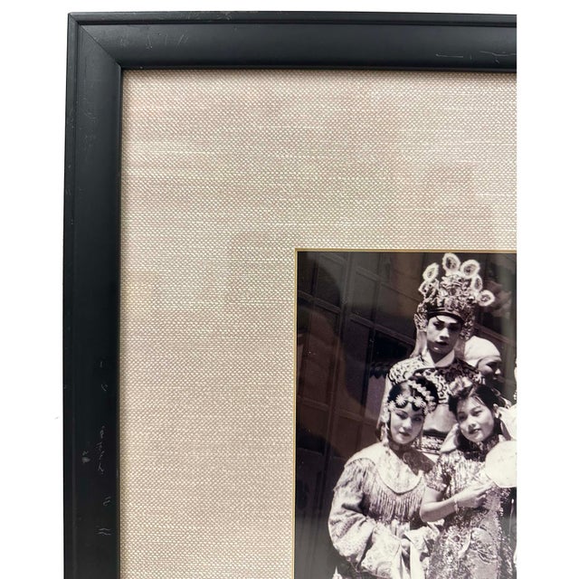 Chinese Framed Vintage Black-and-White Photograph of Performers of Chinese Opera For Sale - Image 3 of 10