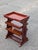 Vintage Hand Carved Tray Top Storage Shelf For Sale - Image 4 of 10