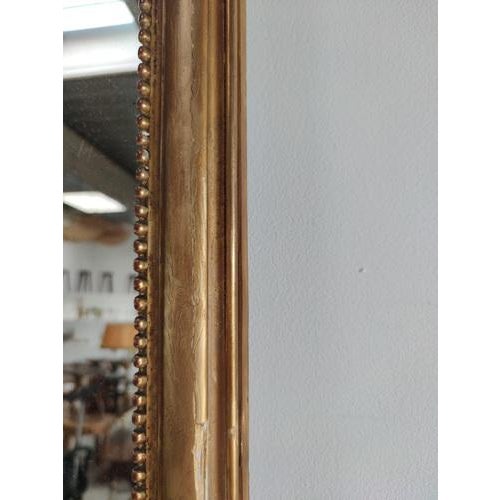 Gold Long Mirror in Wood and Gilded Stucco with Pearls For Sale - Image 8 of 18