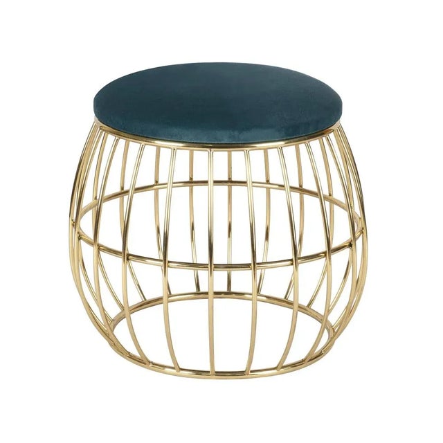Metal Andy Stool Brass by Ottiu For Sale - Image 7 of 8