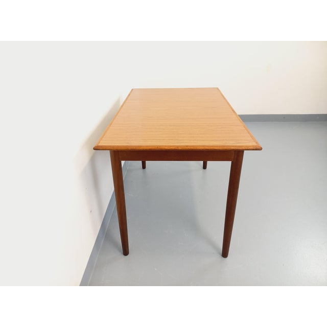 1960s Vintage Scandinavian Style Rectangular Dining Table in Teak and Melamine, 1960s For Sale - Image 5 of 18