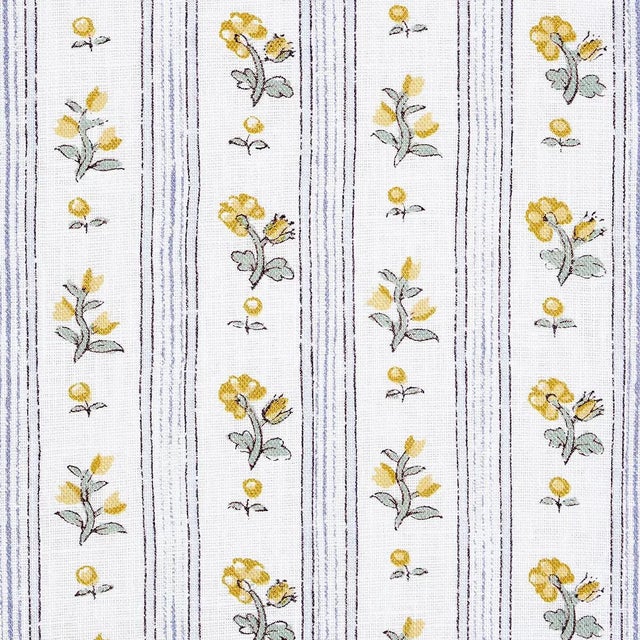 Contemporary Schumacher Cabanon Stripe Fabric in Jaune For Sale - Image 3 of 5