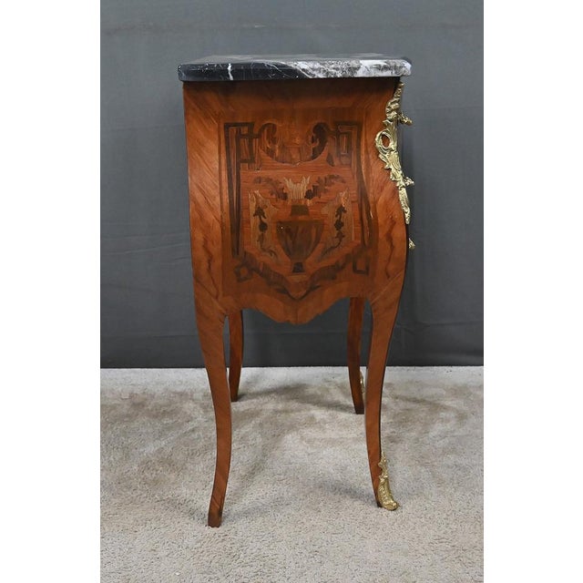 20th Century Louis XV Marquetry Parlor Cabinet For Sale - Image 13 of 18