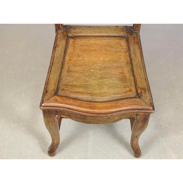 Art Nouveau Four Antique Chinese Dining Chairs With Marble Inlay For Sale - Image 3 of 8