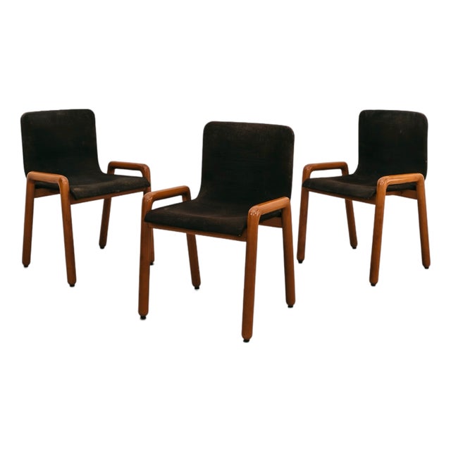 Sedie Dilos Wooden Chair by Guido Faleschini for I4 Mariani, 1970s, Set of 3 For Sale