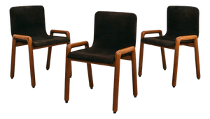 Sedie Dilos Wooden Chair by Guido Faleschini for I4 Mariani, 1970s, Set of 3