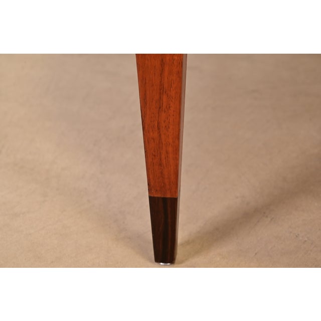 Baker Furniture Style Studio Crafted Modern Art Deco Birdseye Maple and Mahogany Coffee Table For Sale - Image 9 of 12