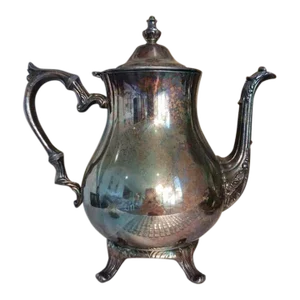 1960s i.s. Co. International Silver Company Coffee Tea Pot With Legs Silver Plated