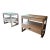 Pair of Leather Nightstands With Glass Tops For Sale