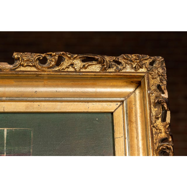 Early 20th Century Pipe With Merlot Framed Oil on Canvas, Signed and Dated ' Ramskill' For Sale - Image 4 of 9