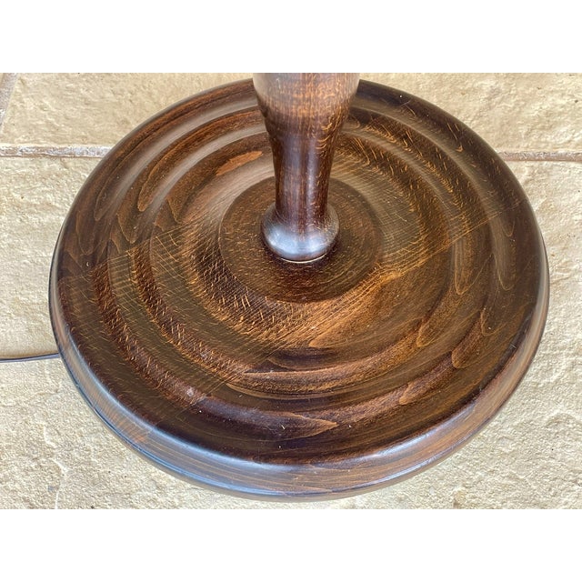 Vintage Turned Wood Floor Lamp, 1950s For Sale - Image 10 of 18