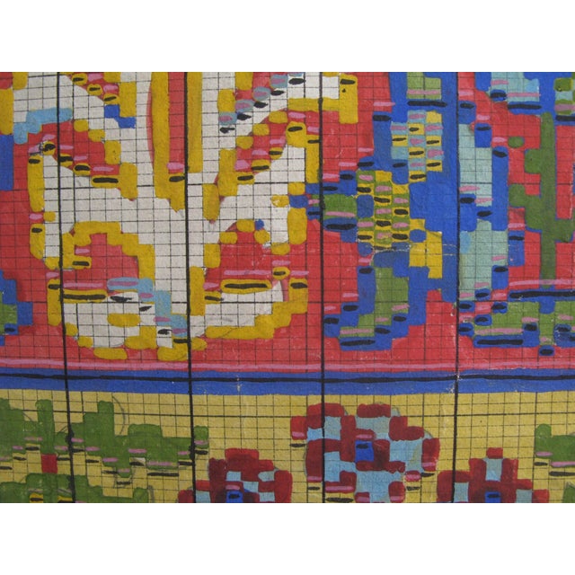 Paper Antique Textile Design Gouache on Paper For Sale - Image 7 of 10