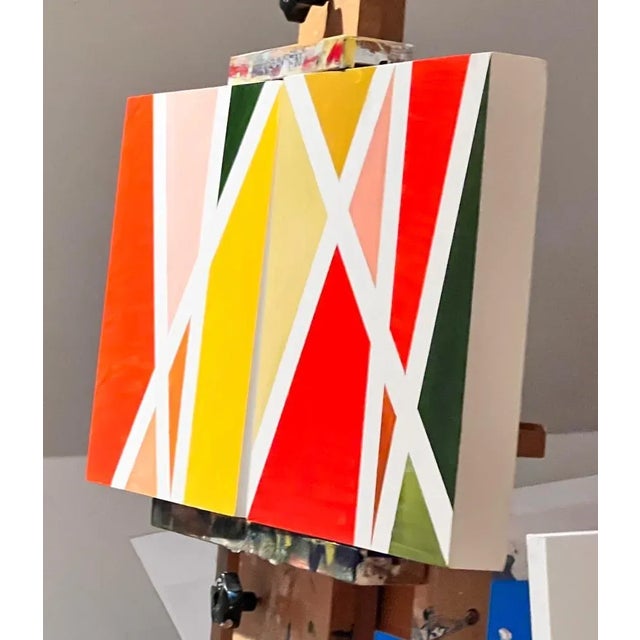 Abstract "Autumn Kites" Contemporary Original Geometric Abstract Painting by Shabs Beigh For Sale - Image 3 of 9