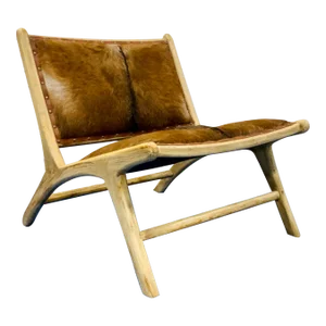Mid-Century Modern Style Hair on Hide Goatskin Accent Chair