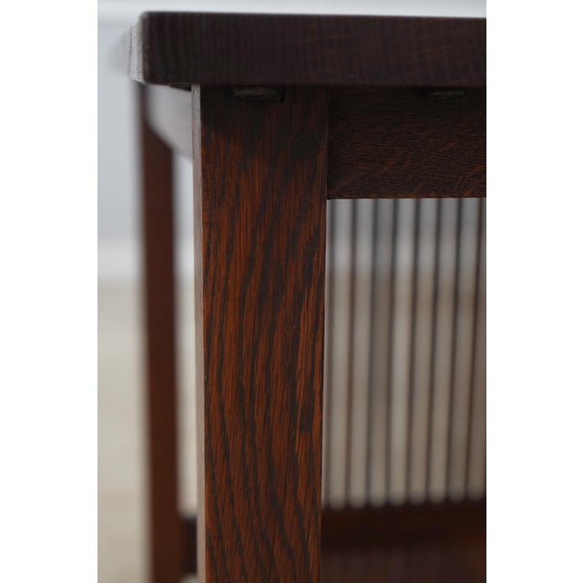 Stickley Antique Arts & Crafts Mission Oak Table For Sale - Image 13 of 15