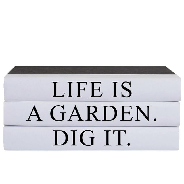 Modern Decorative Books - Quote Book Stack - "A Garden" For Sale - Image 3 of 3