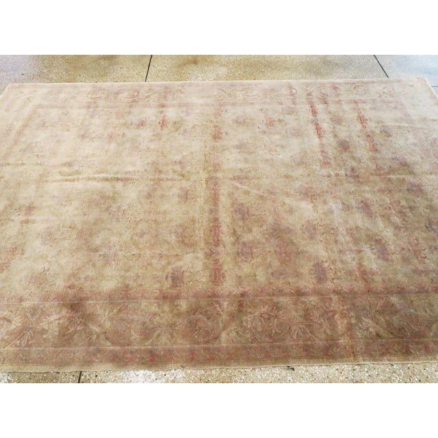 Early 20th Century Galerie Shabab Collection Early 20th Century Indian Lahore Accent Rug For Sale - Image 5 of 6