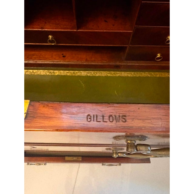 Antique Georgian Astragal Glazed Mahogany Bookcase with Secretaire from Gillows, 1780s For Sale - Image 3 of 18