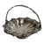Vintage 11" Extra Silver Plated Bride's Basket With Swing Handle Grapes Motif For Sale
