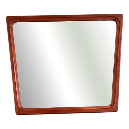 Vintage Danish Teak Mirror, 1960 For Sale