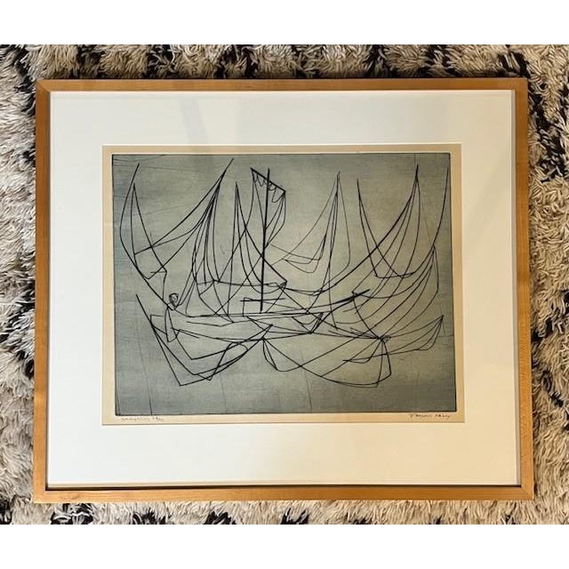 Mid-Century Signed 1960's Francis Kelly Etching For Sale In New York - Image 6 of 8