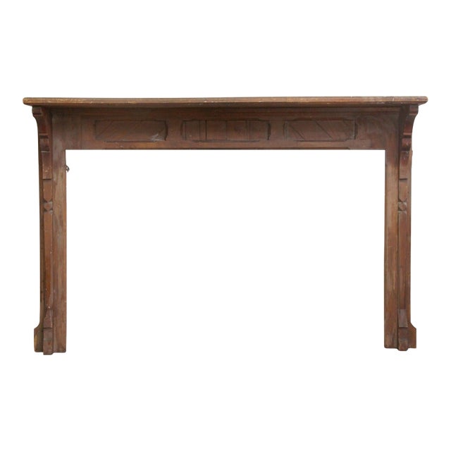 Antique 5.75 Ft. Traditional Wooden Mantel For Sale