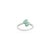 Toi Et Moi 1ct Oval Emerald & Diamond Bypass Ring in 14k White Gold Size 7 For Sale - Image 10 of 16