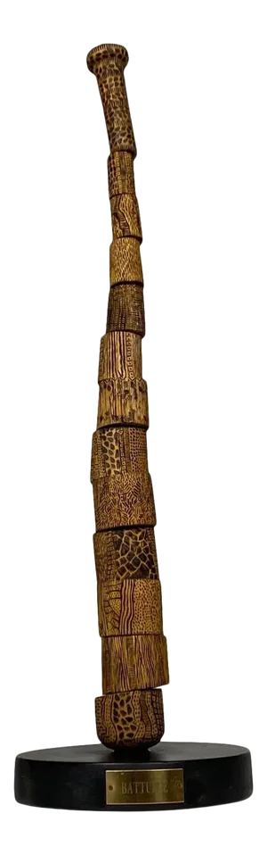 Hand Carved Baseball Bat Sculpture After Claes Oldenburg