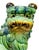 Grandmillennial 12” Mid-Century Japanese Shishi Foo Dogs in Vivid Sancai Glaze - Pair For Sale In Tampa - Image 6 of 18