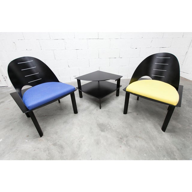 Armchairs and Coffee Table by Patrice Bonneau, 1990s, Set of 3 For Sale - Image 6 of 18