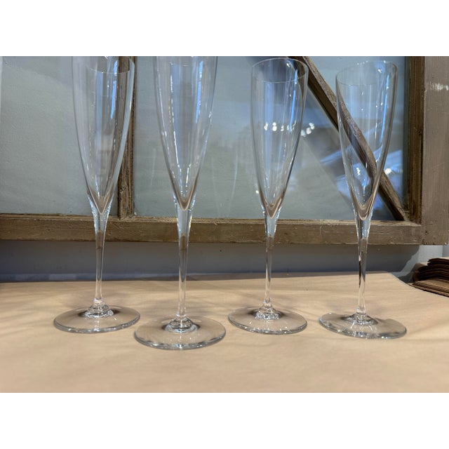 Late 20th Century Vintage Baccarat Dom Perignon Champagne Flutes For Sale - Image 5 of 6