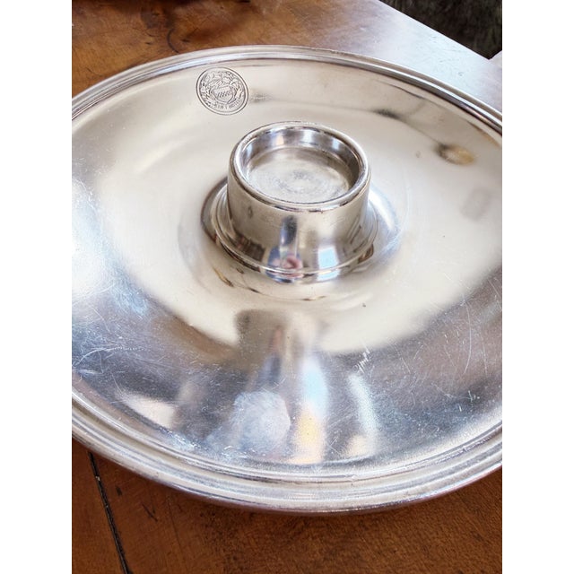 1940s Vintage Silver Plated Serving Dish From the Clift Hotel San Francisco For Sale - Image 5 of 7