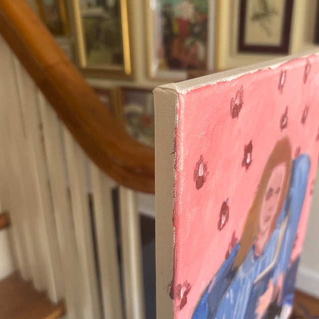 Impressionist Woman With Her Book and Cat an Original Painting by Michelle Heimann. For Sale - Image 3 of 4
