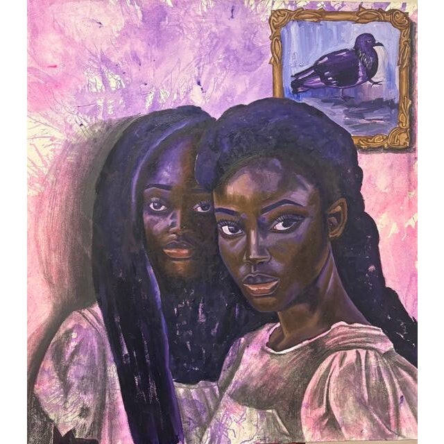 This painting explores how relationships influence our sense of self. The two women show different responses to the world...
