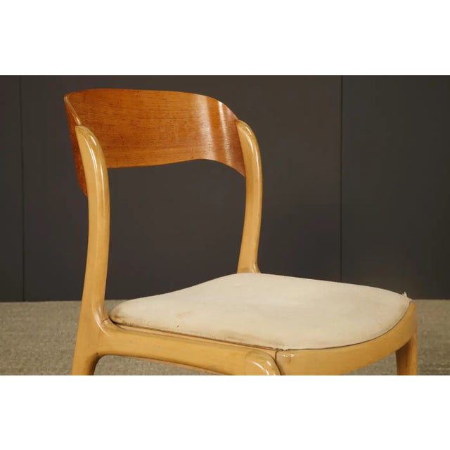 Brown Pair of 1970s Bentwood Chairs & Caned Ottoman by Baumann France, Signed For Sale - Image 8 of 18