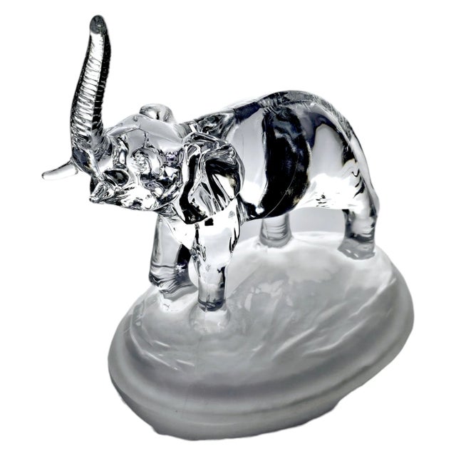 Late 20th Century Cristal d'Arques Elephant Figurine 24% Lead Crystal For Sale - Image 5 of 8