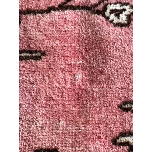 Middle Eastern Handwoven Pink Tabriz Rug with Heriz Pattern, 1960s For Sale - Image 10 of 11