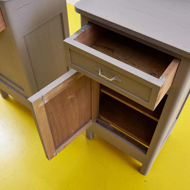 Dove Gray Bedside Tables, 1930s, Set of 2 For Sale - Image 4 of 12