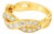 18K Yellow Gold Estate Baguette Diamond Twisted Wedding Band Ring For Sale
