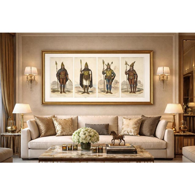 Gaulish Warriors and Chiefs, 1860, Paper, Set of 4 For Sale - Image 6 of 10