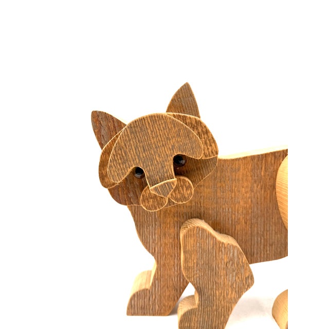 Bottega Michelangeli, Cat Wood Sculpture, Orvieto Italy 1970s For Sale - Image 10 of 12